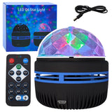 LED stjärnprojektor RGB 360° USB med fjärrkontroll