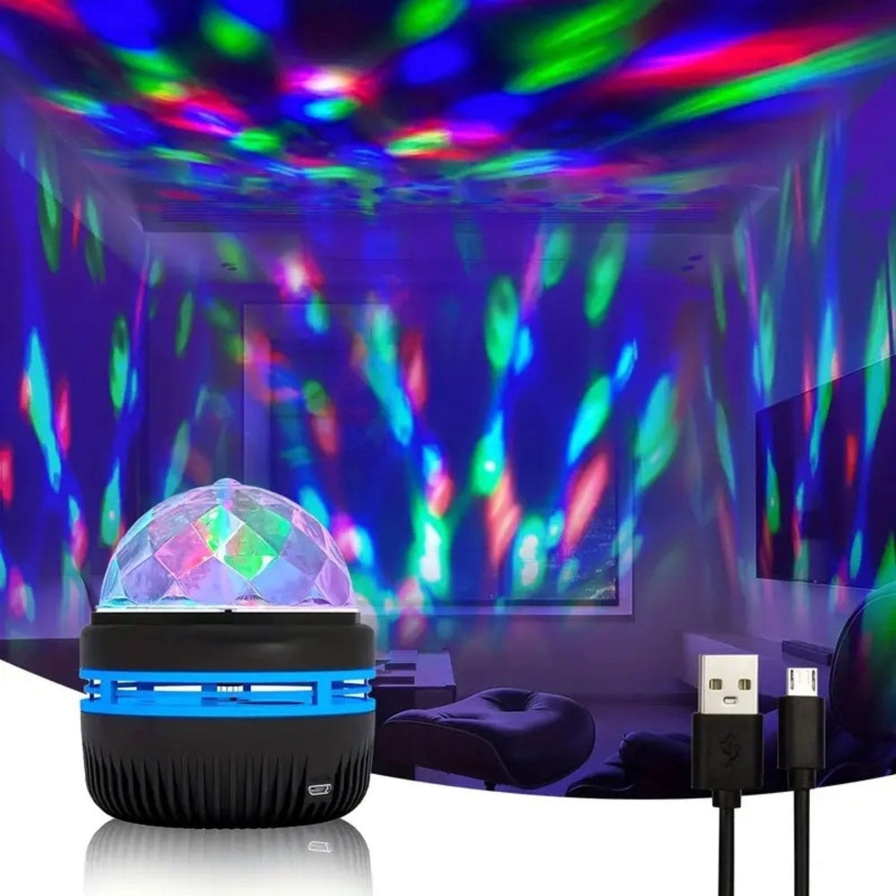 LED stjärnprojektor RGB 360° USB med fjärrkontroll