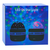 LED stjärnprojektor RGB 360° USB med fjärrkontroll