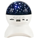 LED stjärnprojektor nattlampa med Bluetooth-högtalare USB/microSD