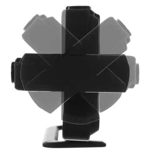 LED väckarklocka med projektor & spegel, USB-C/batteri, svart