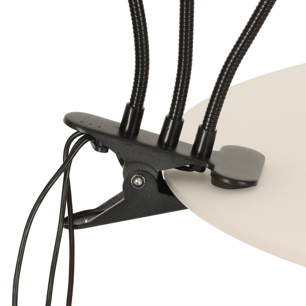 LED-växtlampa 10W med klämfäste, 3 flexibla armar, USB, timer