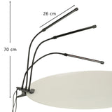 LED-växtlampa 10W med klämfäste, 3 flexibla armar, USB, timer