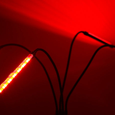LED-växtlampa 4-armar på stativ 15W USB med timer & fjärrkontroll
