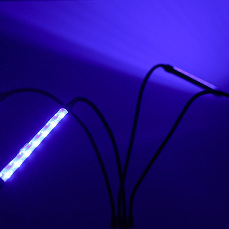 LED-växtlampa 4-armar på stativ 15W USB med timer & fjärrkontroll