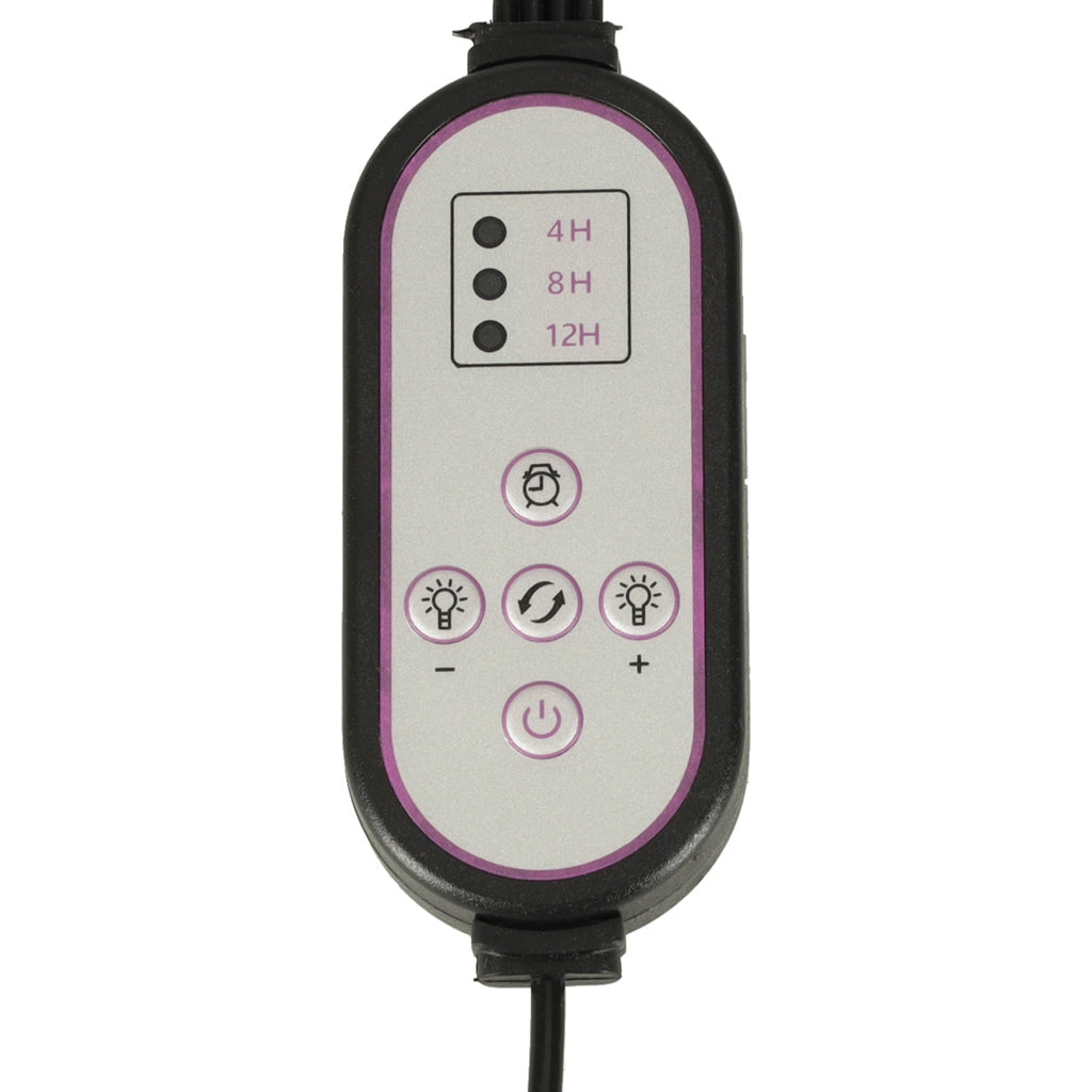 LED-växtlampa 4-armar på stativ 15W USB med timer & fjärrkontroll