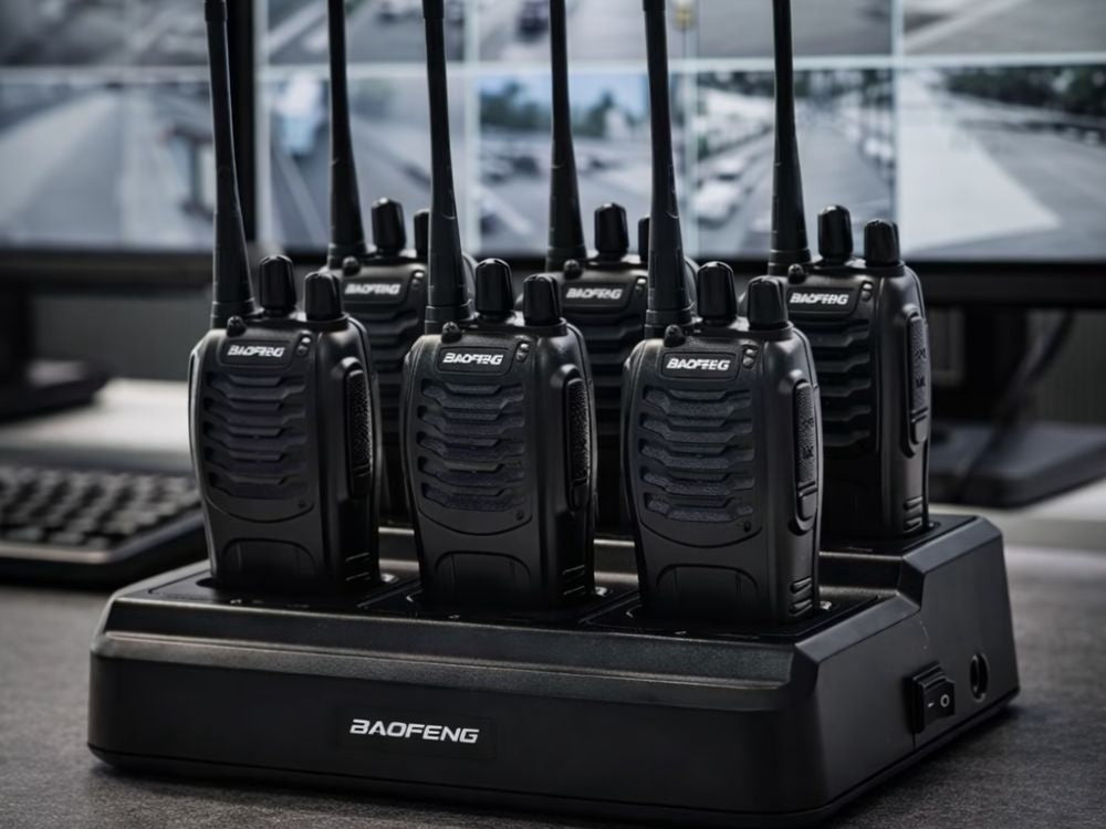 Laddstation 6-port för Baofeng BF-888S walkie talkie svart