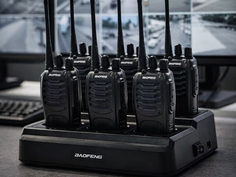 Laddstation 6-port för Baofeng BF-888S walkie talkie svart