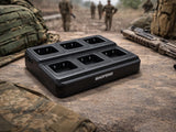 Laddstation 6-port för Baofeng BF-888S walkie talkie svart