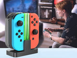 Laddstation för Nintendo Switch Joy-Con, laddar 4 kontroller, USB-C