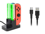 Laddstation för Nintendo Switch Joy-Con, laddar 4 kontroller, USB-C