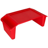 Laptopbord/bilbord för barn med organizer & mobilhållare röd 57x30cm