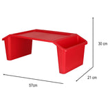 Laptopbord/bilbord för barn med organizer & mobilhållare röd 57x30cm