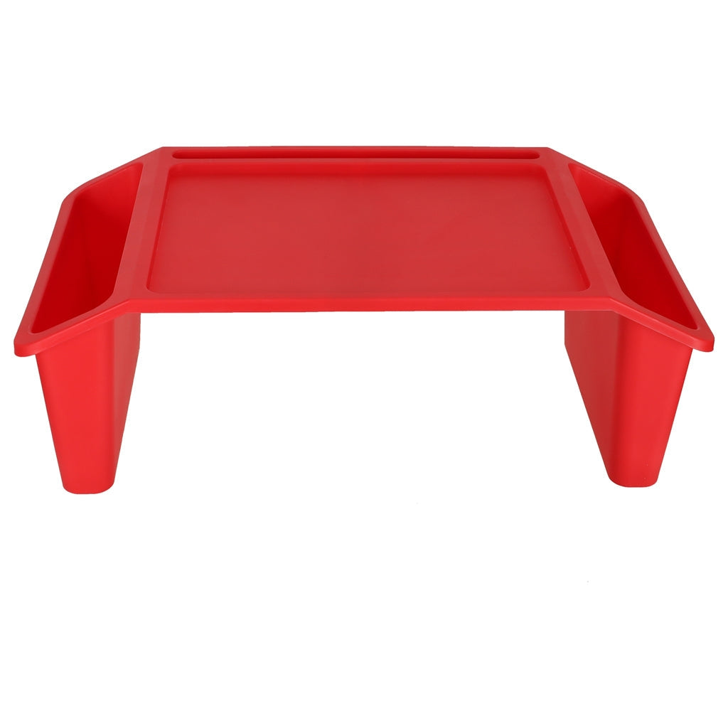 Laptopbord/bilbord för barn med organizer & mobilhållare röd 57x30cm