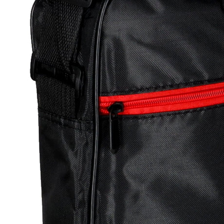 Laptopväska 15,6 tum vadderad nylon med axelrem svart/röd