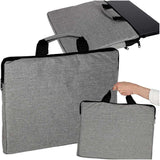 Laptopväska 15,6" vadderad Oxford-tyg grå/svart med extra ficka