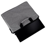 Laptopväska 15,6" vadderad Oxford-tyg grå/svart med extra ficka