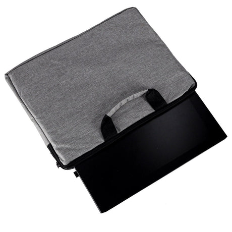 Laptopväska 15,6" vadderad Oxford-tyg grå/svart med extra ficka