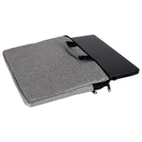 Laptopväska 15,6" vadderad Oxford-tyg grå/svart med extra ficka