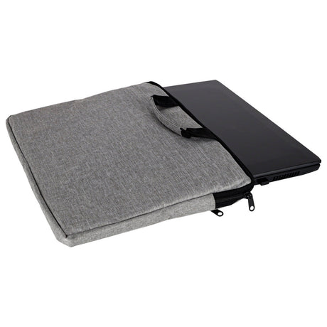 Laptopväska 15,6" vadderad Oxford-tyg grå/svart med extra ficka