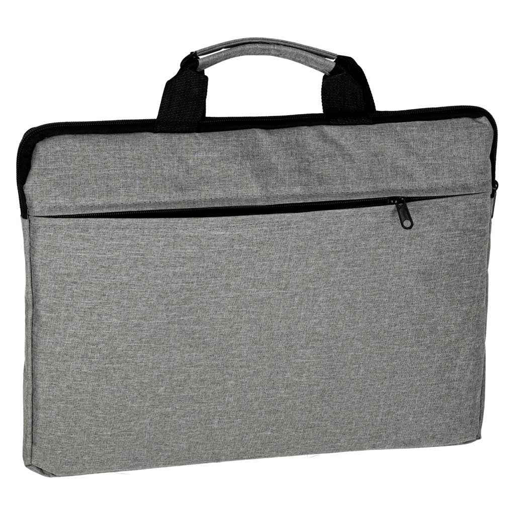 Laptopväska 15,6" vadderad Oxford-tyg grå/svart med extra ficka