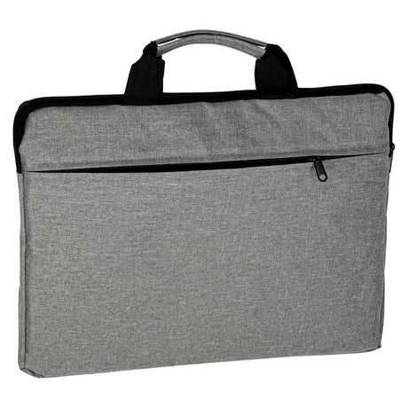 Laptopväska 15,6" vadderad Oxford-tyg grå/svart med extra ficka