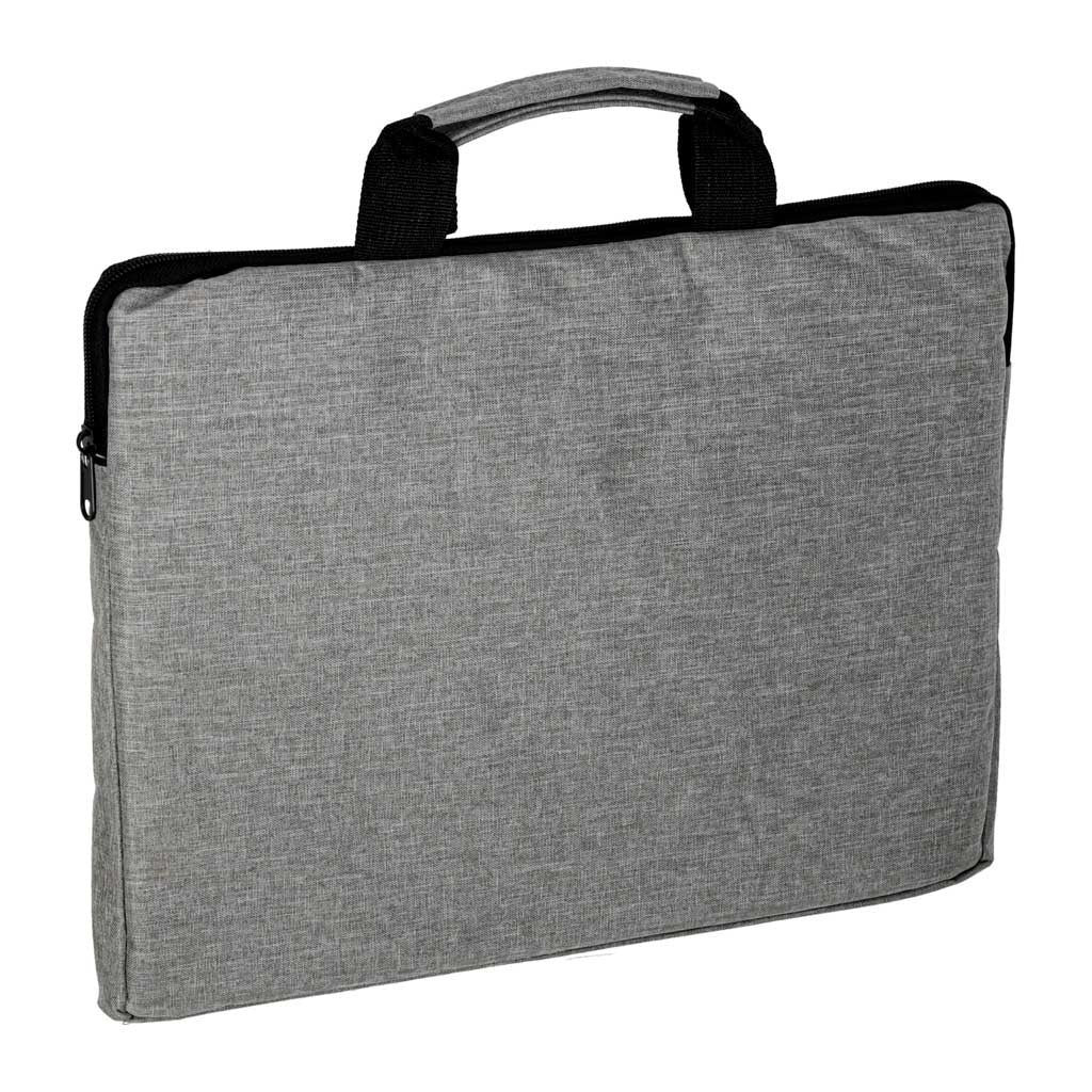 Laptopväska 15,6" vadderad Oxford-tyg grå/svart med extra ficka
