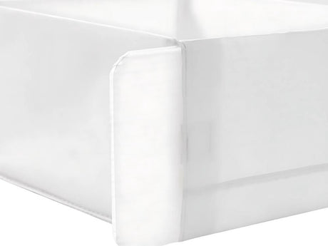 Lådorganisatör textil 2 fack 20x34x10 cm hopfällbar vit