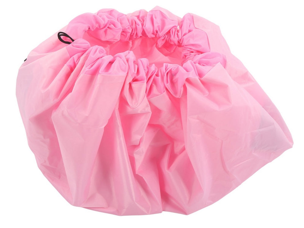 Lekmatta med förvaringspåse dragsko rosa Ø130 cm