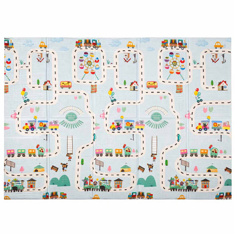 Lekmatta skum XPE 150x200 cm fällbar halkfri dubbelsidig gatumönster
