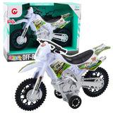 Leksak crossmotorcykel off-road med ljus och ljud 27 cm, batterier ingår