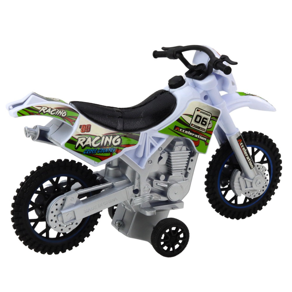 Leksak crossmotorcykel off-road med ljus och ljud 27 cm, batterier ingår