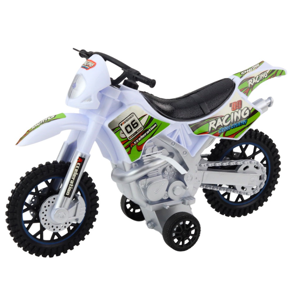 Leksak crossmotorcykel off-road med ljus och ljud 27 cm, batterier ingår
