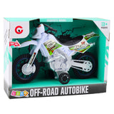Leksak crossmotorcykel off-road med ljus och ljud 27 cm, batterier ingår