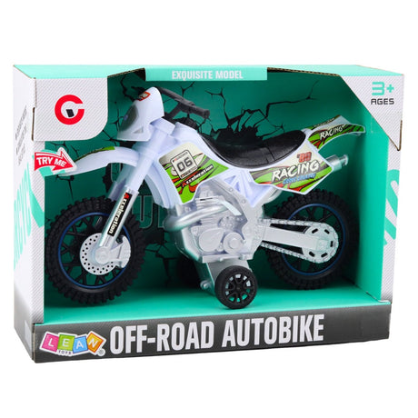 Leksak crossmotorcykel off-road med ljus och ljud 27 cm, batterier ingår