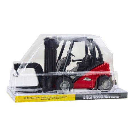 Leksak gaffeltruck med rörliga gafflar 38,5 cm plast röd/svart