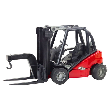 Leksak gaffeltruck med rörliga gafflar 38,5 cm plast röd/svart