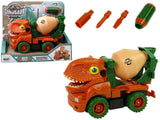 Leksaksbetongbil dinosaurie 17 cm med skruvmejsel, friktionsdrift