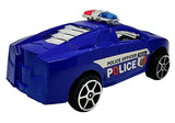 Leksaksbilar polis 6-pack i plast 9,5 cm EN71