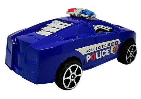 Leksaksbilar polis 6-pack i plast 9,5 cm EN71