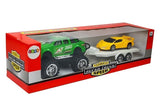 Leksaksbilar set 3-pack friktionsdrift bärgningsbil off-road sportbil