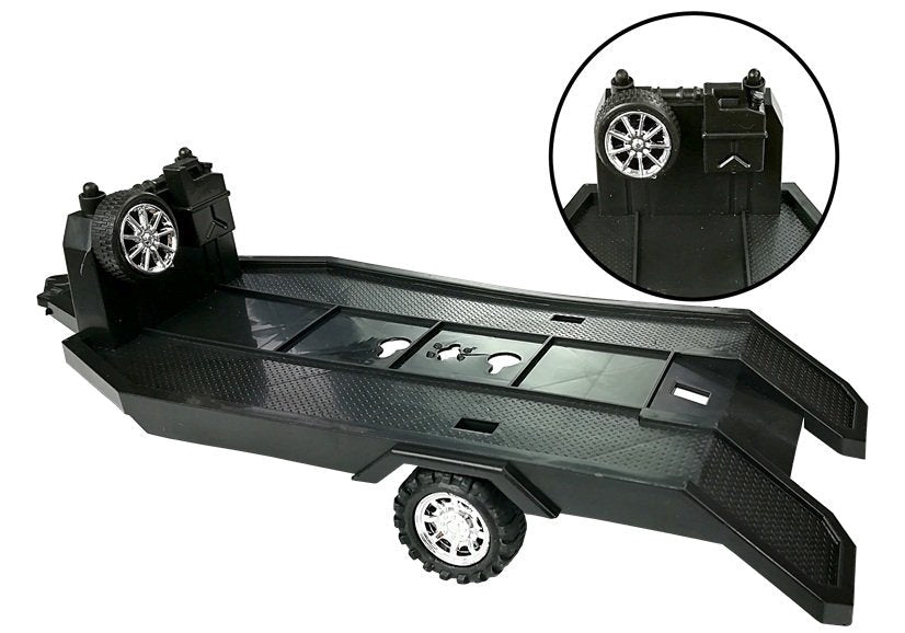 Leksaksbilar set Monstertruck med karavan och vit BMW, 3 delar