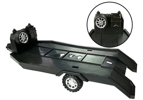 Leksaksbilar set Monstertruck med karavan och vit BMW, 3 delar