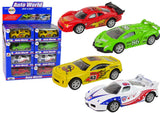 Leksaksbilar sportbil 1:43 friktionsdrift 4-pack plast 3+ år