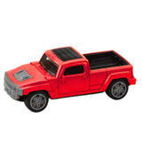 Leksaksbil die-cast off-road med campingtrailer röd/vit + kort