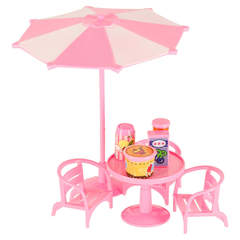 Leksaksbil glassbil camper med tillbehör 30 delar, rosa/vit, 3+