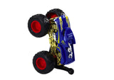Leksaksbil off-road blå med gummihjul och hög fjädring 11 cm