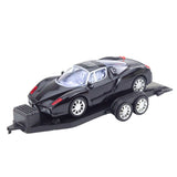 Leksaksbil off-road med friktionsdrift, bilsläp och sportbil 58,5 cm