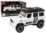 Leksaksbil offroad med friktionsdrift ljus & ljud vit 23 cm 3+ år