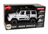 Leksaksbil offroad med friktionsdrift ljus & ljud vit 23 cm 3+ år